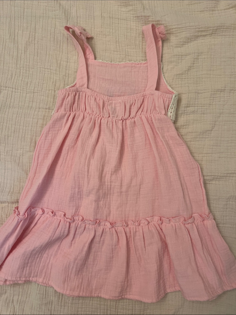 Disney Minnie Mouse Pink Cotton Sundress with Crochet Bodice - Picture 4 of 4